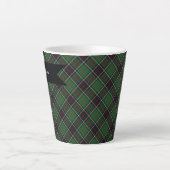 Traditioneel Sinclair-clan Hoogland Schotse Plaid Latte Mok (Voorkant)