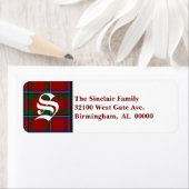 Traditioneel Sinclair Tartan Pset Monogram Etiket (Insitu)