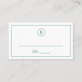 Traditioneel smaragdgroen elegante trouw plaatskaartje