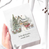 Traditioneel Sneeuw Gedicht Kerstmis Feestdagen Kaart