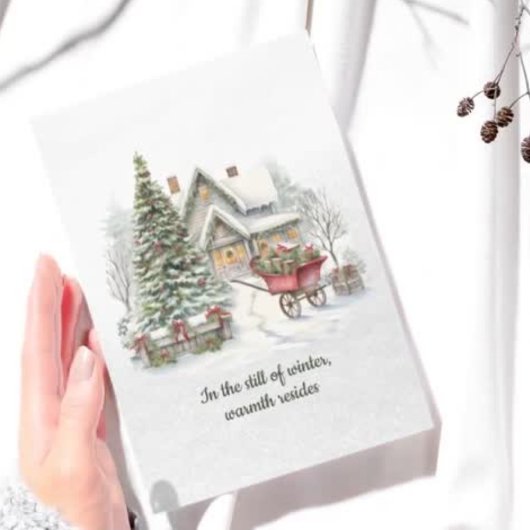 Traditioneel Sneeuw Gedicht Kerstmis Feestdagen Kaart