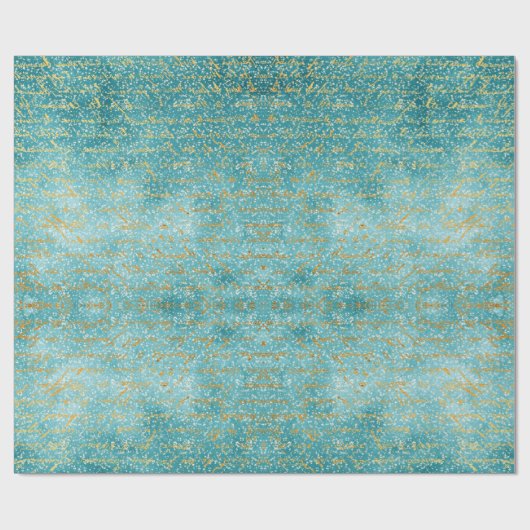 Traditioneel Sneeuwachtig Winterbos Blauw Kerstmis Cadeaupapier (Vlak)