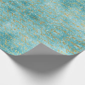 Traditioneel Sneeuwachtig Winterbos Blauw Kerstmis Cadeaupapier (Hoek)