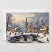 Traditioneel Sneeuwig Winter Wonderland Persoonlij Feestdagenkaart (Voorkant)