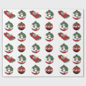 Traditioneel - Snowman - Wit Cadeaupapier (Vlak)