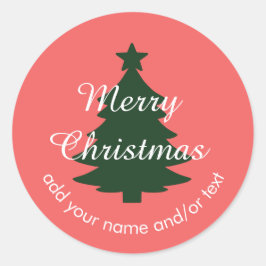 Traditioneel - Soft Red Custom Kerst sticker