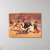 Traditioneel stierengevecht in Mexico Canvas Afdruk (Voorkant)