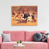 Traditioneel stierengevecht in Mexico Canvas Afdruk (Insitu (Woonkamer))