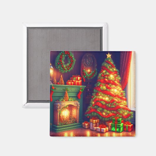 Traditioneel stijl kerstboom magneet (Voorkant / Achterkant)