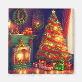 Traditioneel  stijl kerstboom magneet (Voorkant)