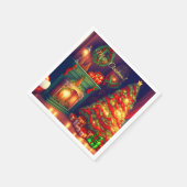 Traditioneel  stijl kerstboom servet (Hoek)