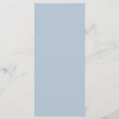 Traditioneel Stofblauw Elegant Huwelijk Menu (Achterkant)
