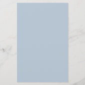 Traditioneel Stofblauw Elegant Trouwmenu (Achterkant)