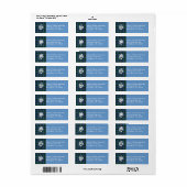 Traditioneel Sutherland Tartan Plaid Monogram Etiket (Full Sheet)