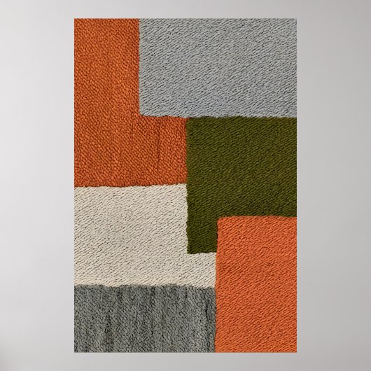 Traditioneel tapijt geïnspireerd ontwerp poster (Voorkant)