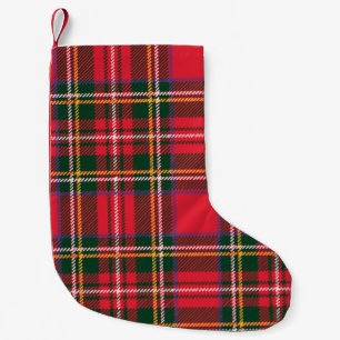 Traditioneel Tartan geruite naadloze behang Kleine Kerstsok