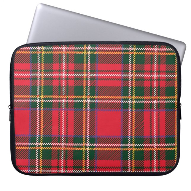 Traditioneel Tartan geruite naadloze behang Laptop Sleeve (Voorkant)
