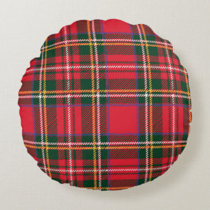 Traditioneel Tartan geruite naadloze behang Rond Kussen