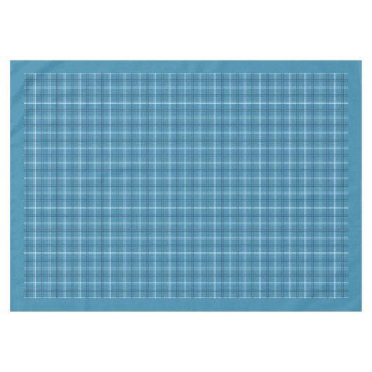Traditioneel Tartan Plaid tafelkleed in Navy Blue (Voorkant (Horizontaal))