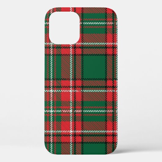 Traditioneel tartan: rood-groen geruite patroon. Case-Mate iPhone case (Achterkant)