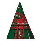 Traditioneel tartan: rood-groen geruite patroon. feesthoedjes (Rechts)