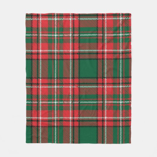 Traditioneel tartan: rood-groen geruite patroon. fleece deken (Voorkant)
