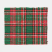 Traditioneel tartan: rood-groen geruite patroon. fleece deken (Voorkant (Horizontaal))