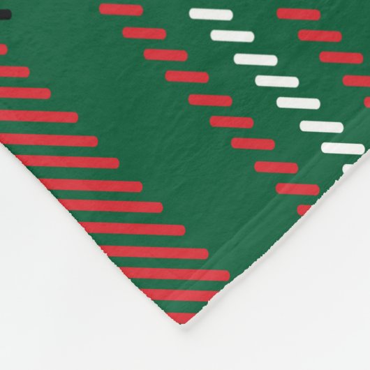 Traditioneel tartan: rood-groen geruite patroon. fleece deken (Hoek)