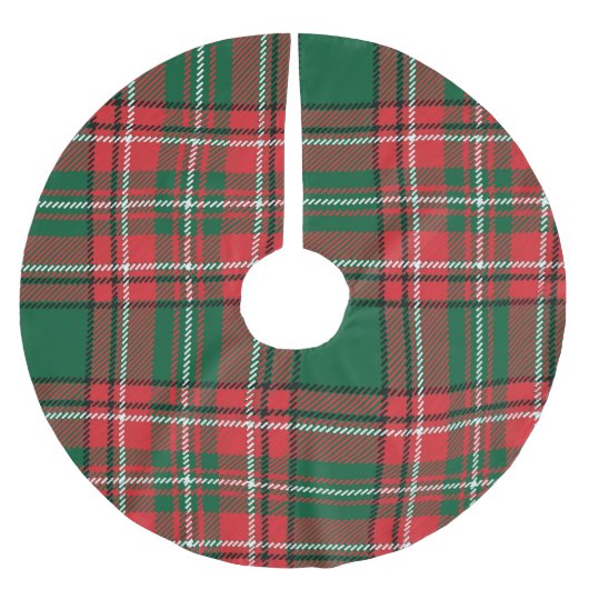 Traditioneel tartan: rood-groen geruite patroon. kerstboom rok (Voorkant)