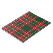 Traditioneel tartan: rood-groen geruite patroon. notitieboek (Linkerzijde)