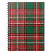 Traditioneel tartan: rood-groen geruite patroon. notitieboek (Voorkant)