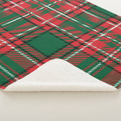 Traditioneel tartan: rood-groen geruite patroon. sherpa deken (3/4)