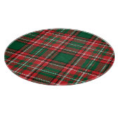 Traditioneel tartan: rood-groen geruite patroon. snijplank (Hoek)