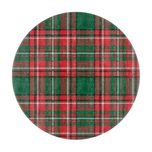 Traditioneel tartan: rood-groen geruite patroon. snijplank (Voorkant)