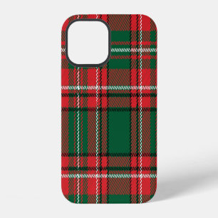 Traditioneel tartan: rood-groen ruitpatroon. iPhone 12 hoesje