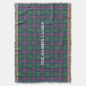 Traditioneel tartan ruitpatroon gepersonaliseerd deken (Voorkant Verticaal)
