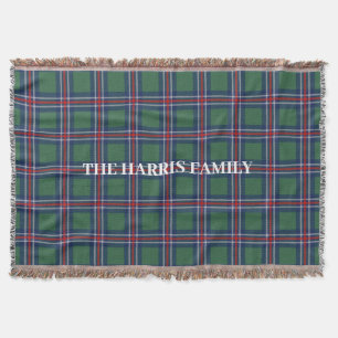 Traditioneel tartan ruitpatroon gepersonaliseerd deken
