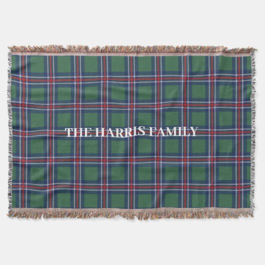 Traditioneel tartan ruitpatroon gepersonaliseerd deken (Voorkant)