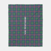 Traditioneel tartan ruitpatroon gepersonaliseerd fleece deken (Voorkant)