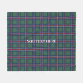 Traditioneel tartan ruitpatroon gepersonaliseerd fleece deken (Voorkant (Horizontaal))
