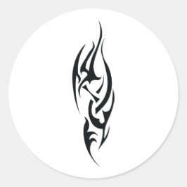 Traditioneel tatoeagekunst geïnspireerd ontwerp ronde sticker