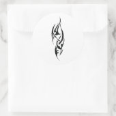 Traditioneel tatoeagekunst geïnspireerd ontwerp ronde sticker (Tas)