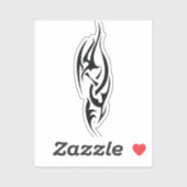 Traditioneel tatoeagekunst geïnspireerd ontwerp sticker (Vel)