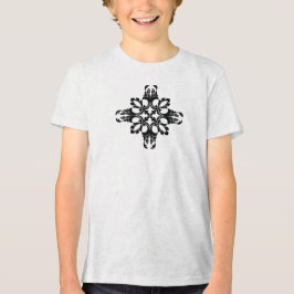 Traditioneel tatoeagekunst geïnspireerd ontwerp Tri-Blend shirt