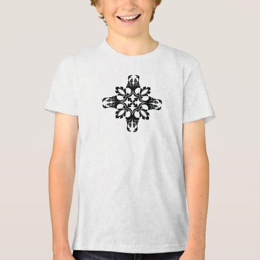 Traditioneel tatoeagekunst geïnspireerd ontwerp Tri-Blend shirt (Voorkant)