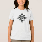 Traditioneel tatoeagekunst geïnspireerd ontwerp Tri-Blend shirt (Voorkant)