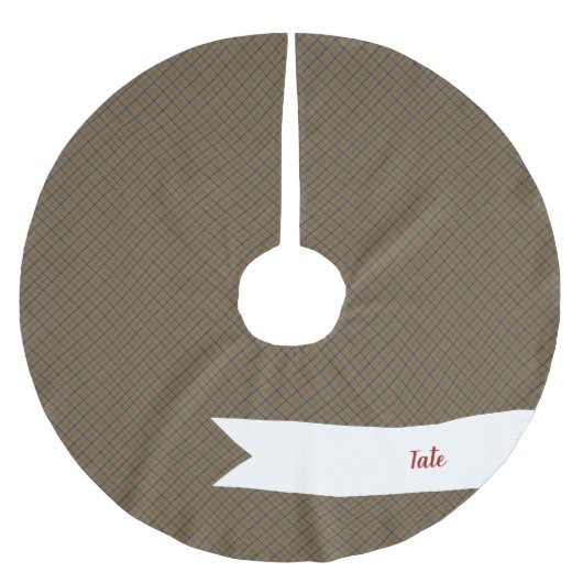 Traditioneel Tattersall Brooks Kameel Plaid Kerstboom Rok (Voorkant)