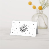 Traditioneel Tattoo Bloemenlijn Naam Kaarten bruil Plaatskaartje (Achterkant)