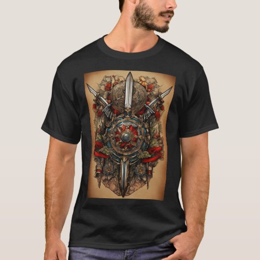 Traditioneel Tattoo geïnspireerd T-shirt (Voorkant)