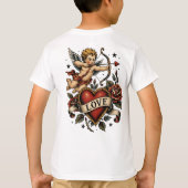 Traditioneel Tattoo Hart  T-shirt (Achterkant)